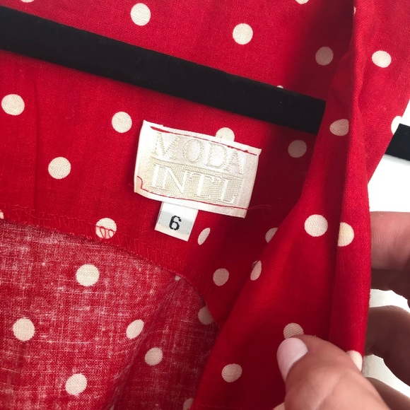 vintage zip up pin up polka dot dress - Picture 2 of 4